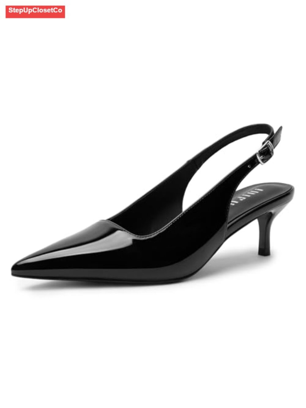 Kitten Heels Slingback Dress Shoes Low Heel Closed Toe Pointed Toe Pumps